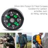 50pcs 0.8in/20mm Lightweight Pocket Compass Portable Oil Filled Button Compass For Hiking Camping Outdoor Activities