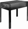 YSSOA 14'' Portable Grill Charcoa Barbecue Grill, Small D, Portable Grill,Detachable Grill , Mini Tabletop Camping Grill BBQ, Black