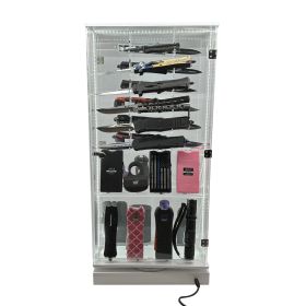 Streetwise 2 Sided Rotating LED Display with 12 Standard Knives and 16 Stun Guns (Style: 12 Deluxe Knives and 16 Stun Guns)