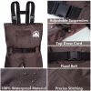 UPGRADE Fishing Waders for Men&Women with Boots Waterproof;  Nylon Chest Wader with PVC Boots & Hanger Brown